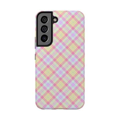 Pastel Yellow Plaid Phone Case