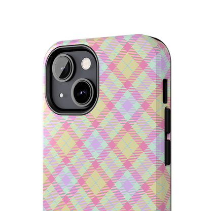 Pastel Yellow Plaid Phone Case