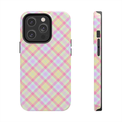 Pastel Yellow Plaid Phone Case