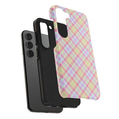 Pastel Yellow Plaid Phone Case