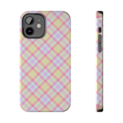 Pastel Yellow Plaid Phone Case