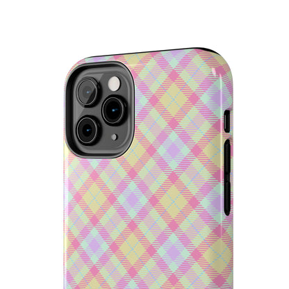 Pastel Yellow Plaid Phone Case