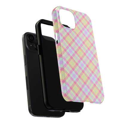 Pastel Yellow Plaid Phone Case