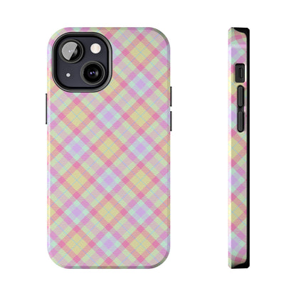 Pastel Yellow Plaid Phone Case