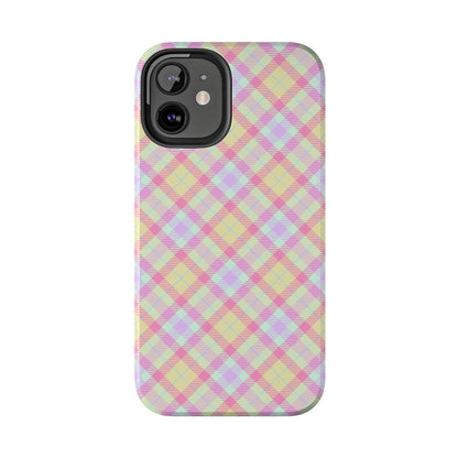 Pastel Yellow Plaid Phone Case