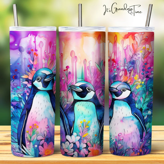 SUB1124 Animal Selfie Penquin Tumbler