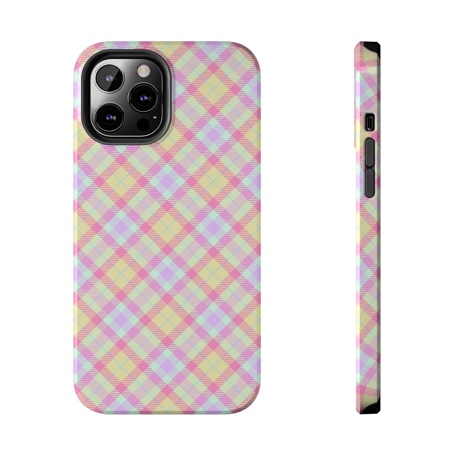 Pastel Yellow Plaid Phone Case