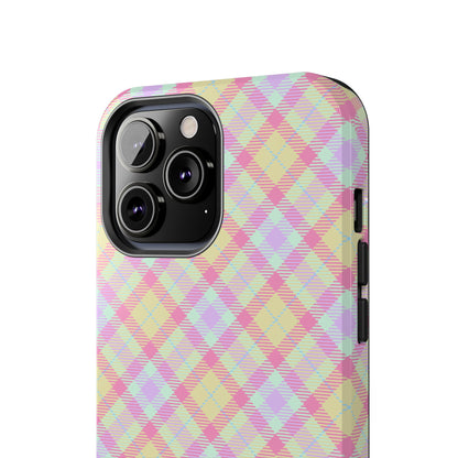 Pastel Yellow Plaid Phone Case