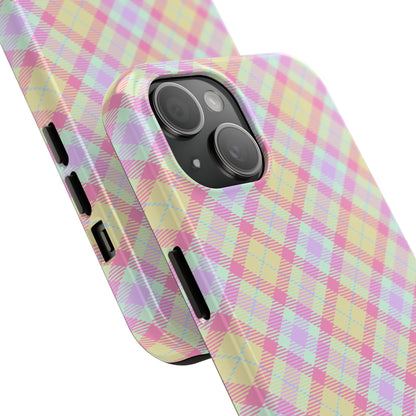 Pastel Yellow Plaid Phone Case