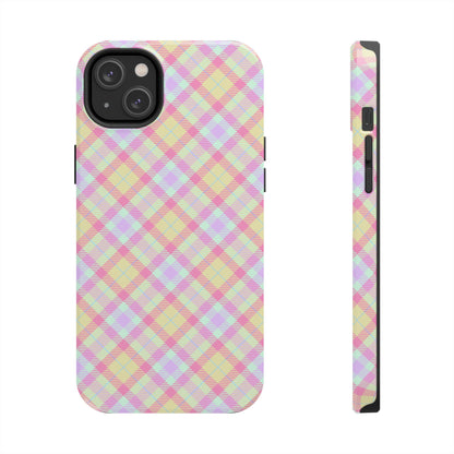 Pastel Yellow Plaid Phone Case