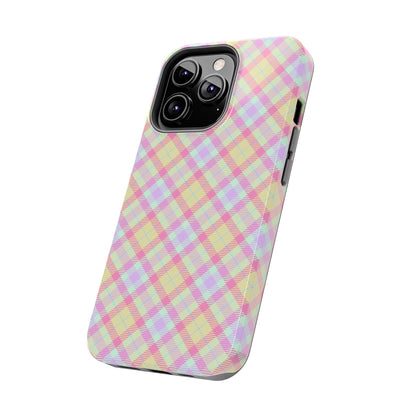 Pastel Yellow Plaid Phone Case