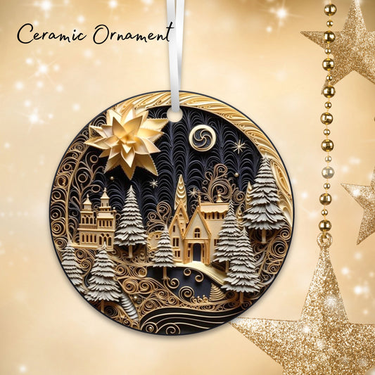 Christmas Village Ceramic Ornament 05-04