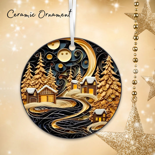 Christmas Village Ceramic Ornament 05-03