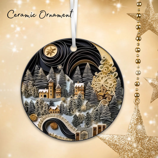 Christmas Village Ceramic Ornament 05-02