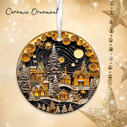 Christmas Village Ceramic Ornament 05-01