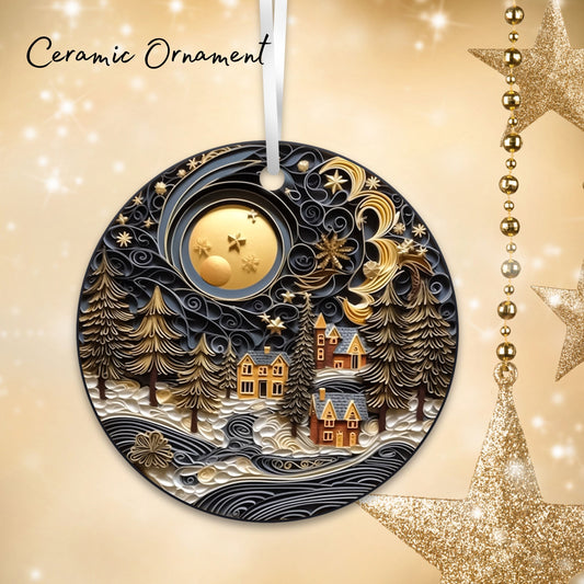 Christmas Village Ceramic Ornament 05-05