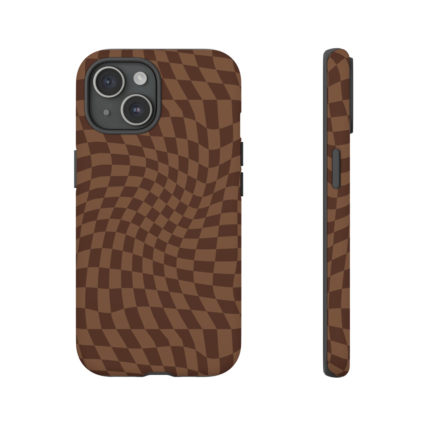 Wavy Brown Checkerboard