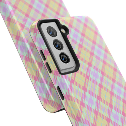 Pastel Yellow Plaid Phone Case