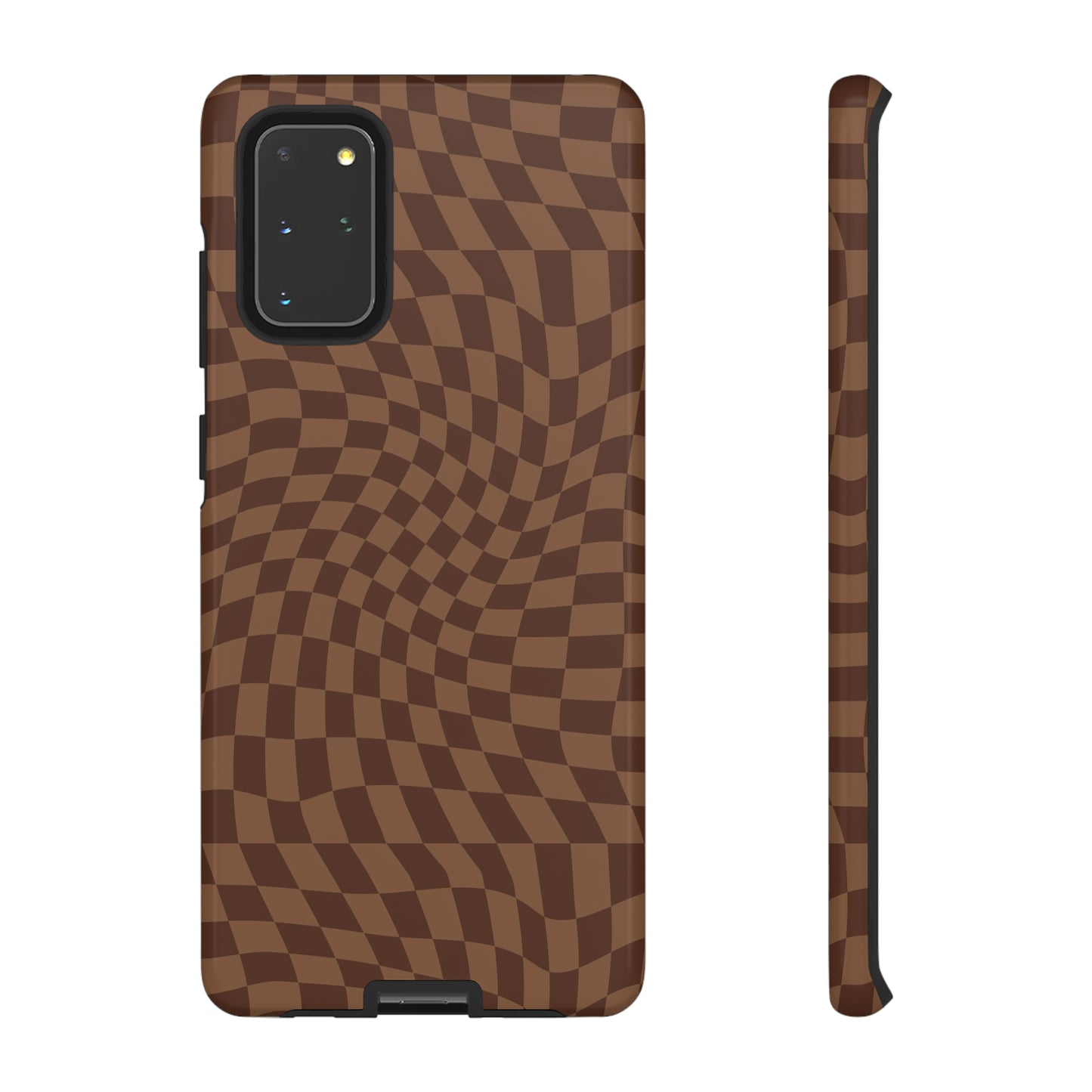 Wavy Brown Checkerboard