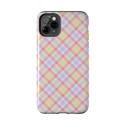 Pastel Yellow Plaid Phone Case