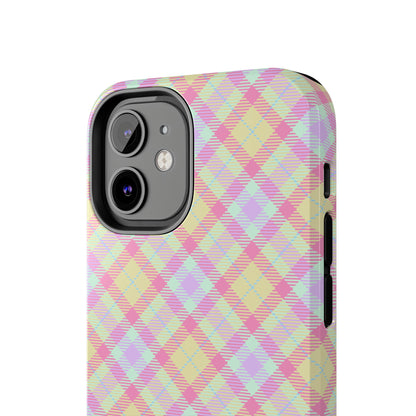 Pastel Yellow Plaid Phone Case