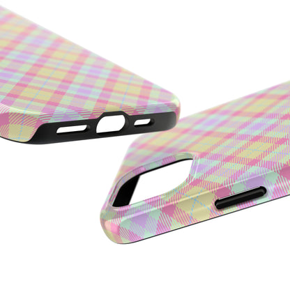 Pastel Yellow Plaid Phone Case