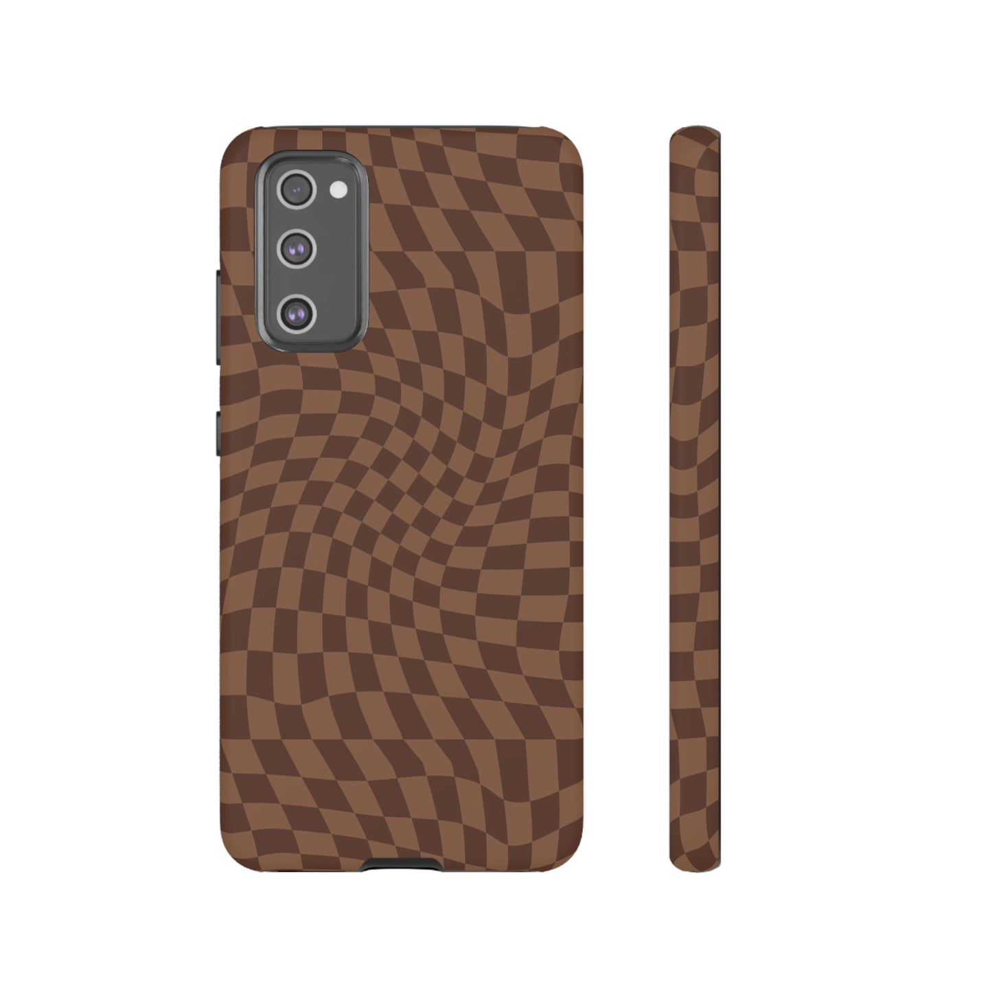 Wavy Brown Checkerboard