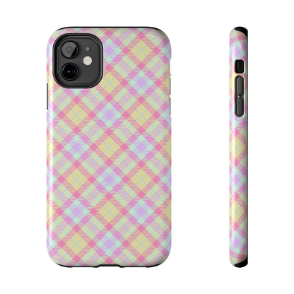 Pastel Yellow Plaid Phone Case