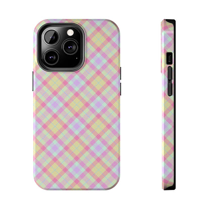 Pastel Yellow Plaid Phone Case