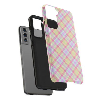 Pastel Yellow Plaid Phone Case