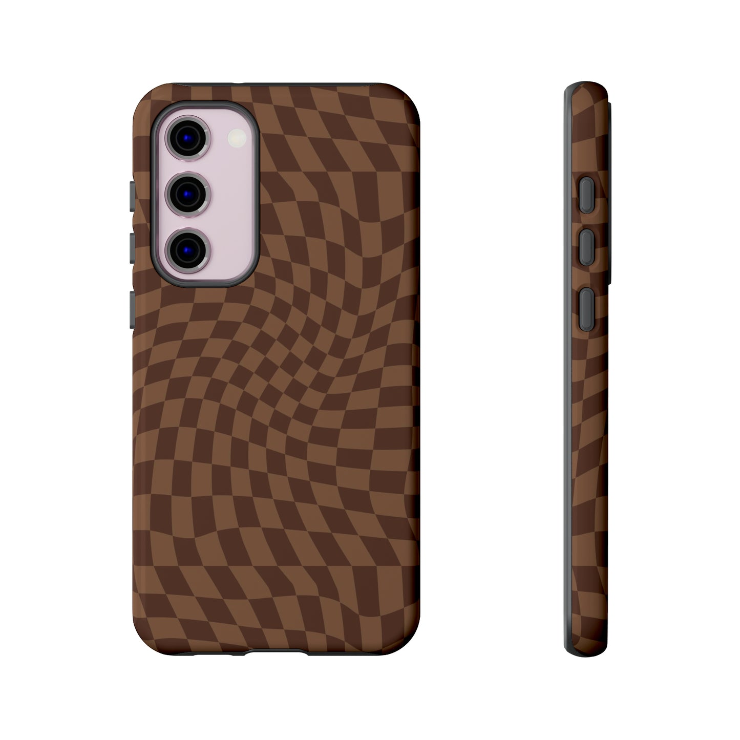 Wavy Brown Checkerboard