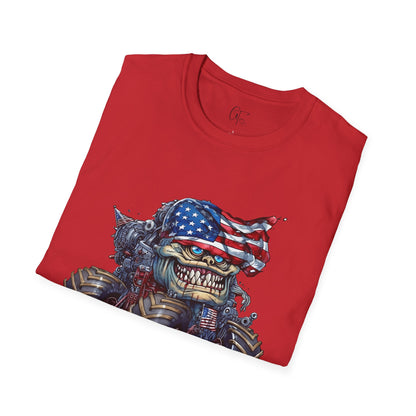 SUB1933 Monster Truck 4th of July Patriotic T-Shirt