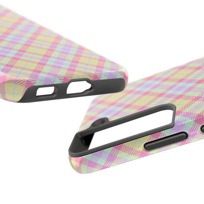 Pastel Yellow Plaid Phone Case