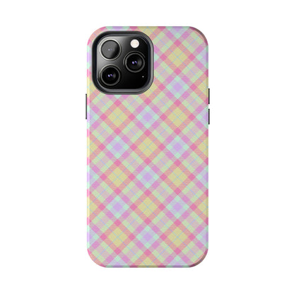 Pastel Yellow Plaid Phone Case