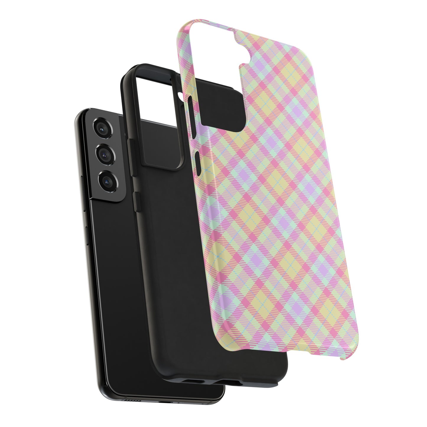 Pastel Yellow Plaid Phone Case