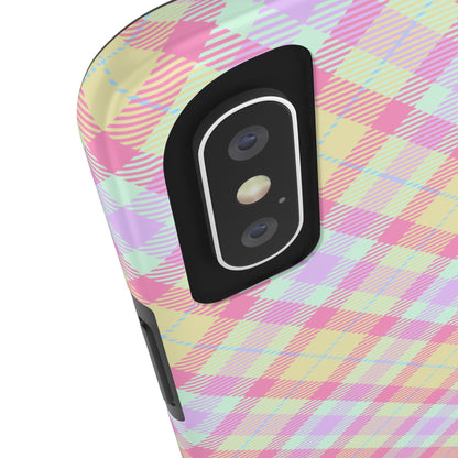 Pastel Yellow Plaid Phone Case