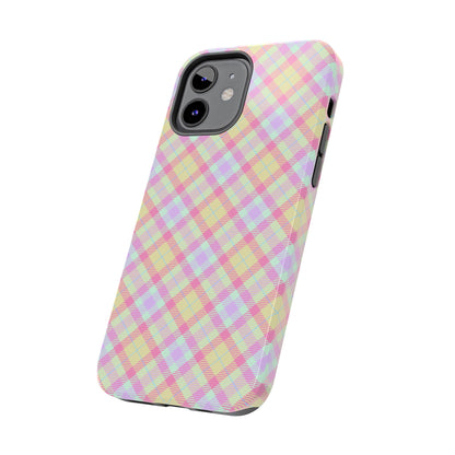 Pastel Yellow Plaid Phone Case