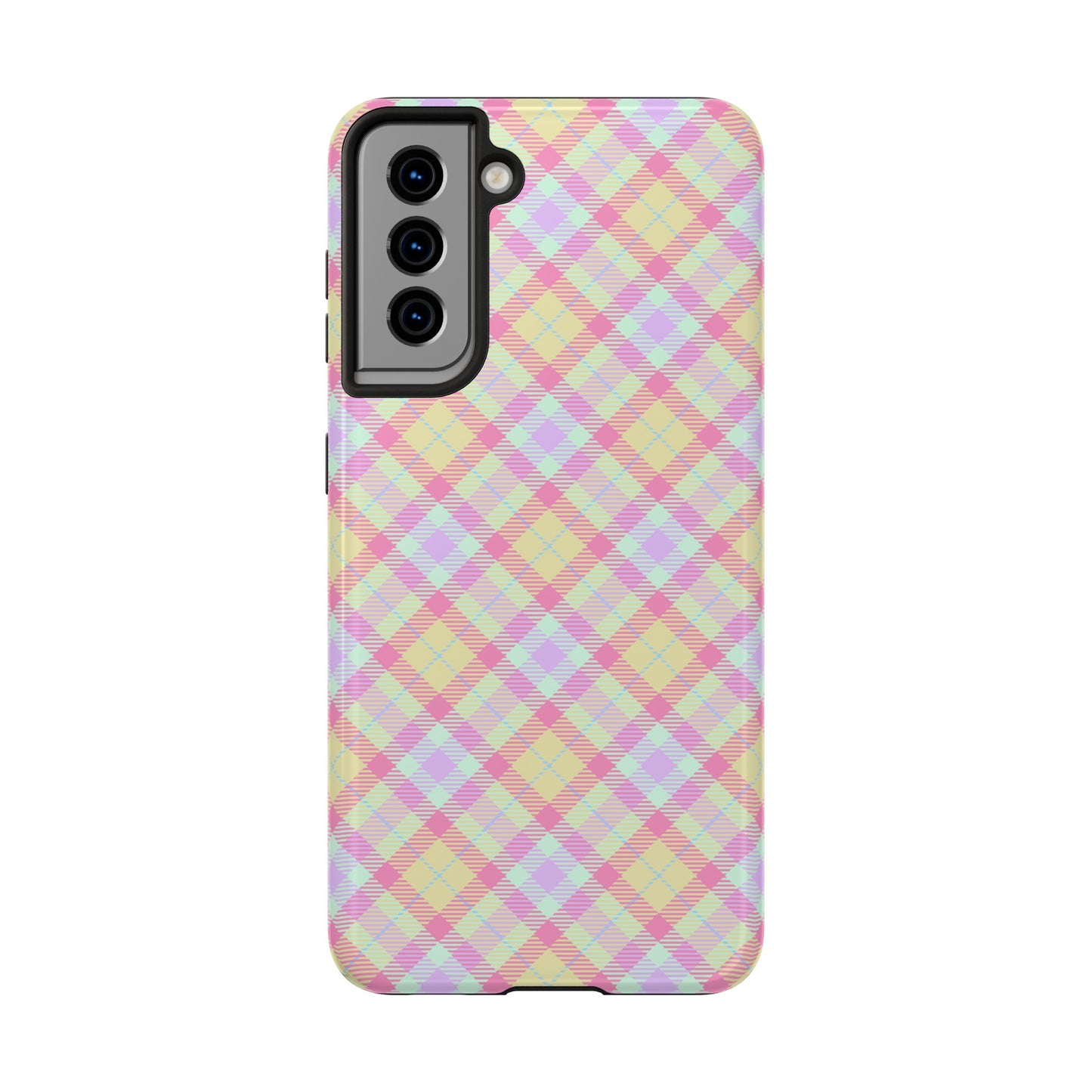 Pastel Yellow Plaid Phone Case