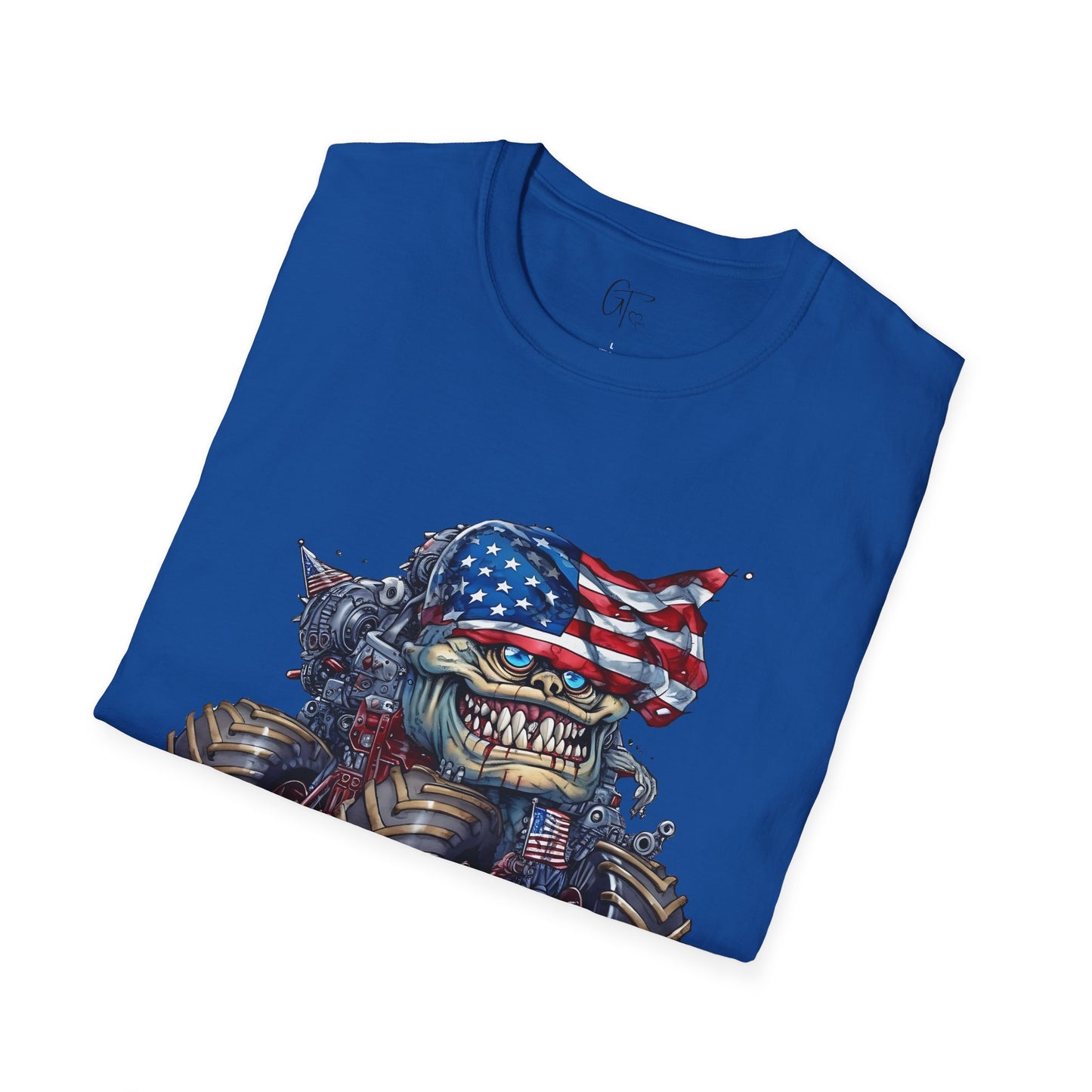 SUB1933 Monster Truck 4th of July Patriotic T-Shirt