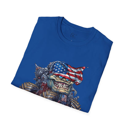 SUB1933 Monster Truck 4th of July Patriotic T-Shirt