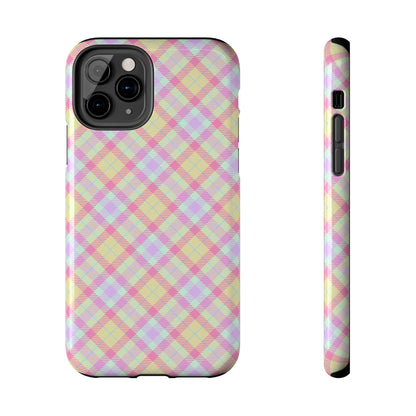 Pastel Yellow Plaid Phone Case