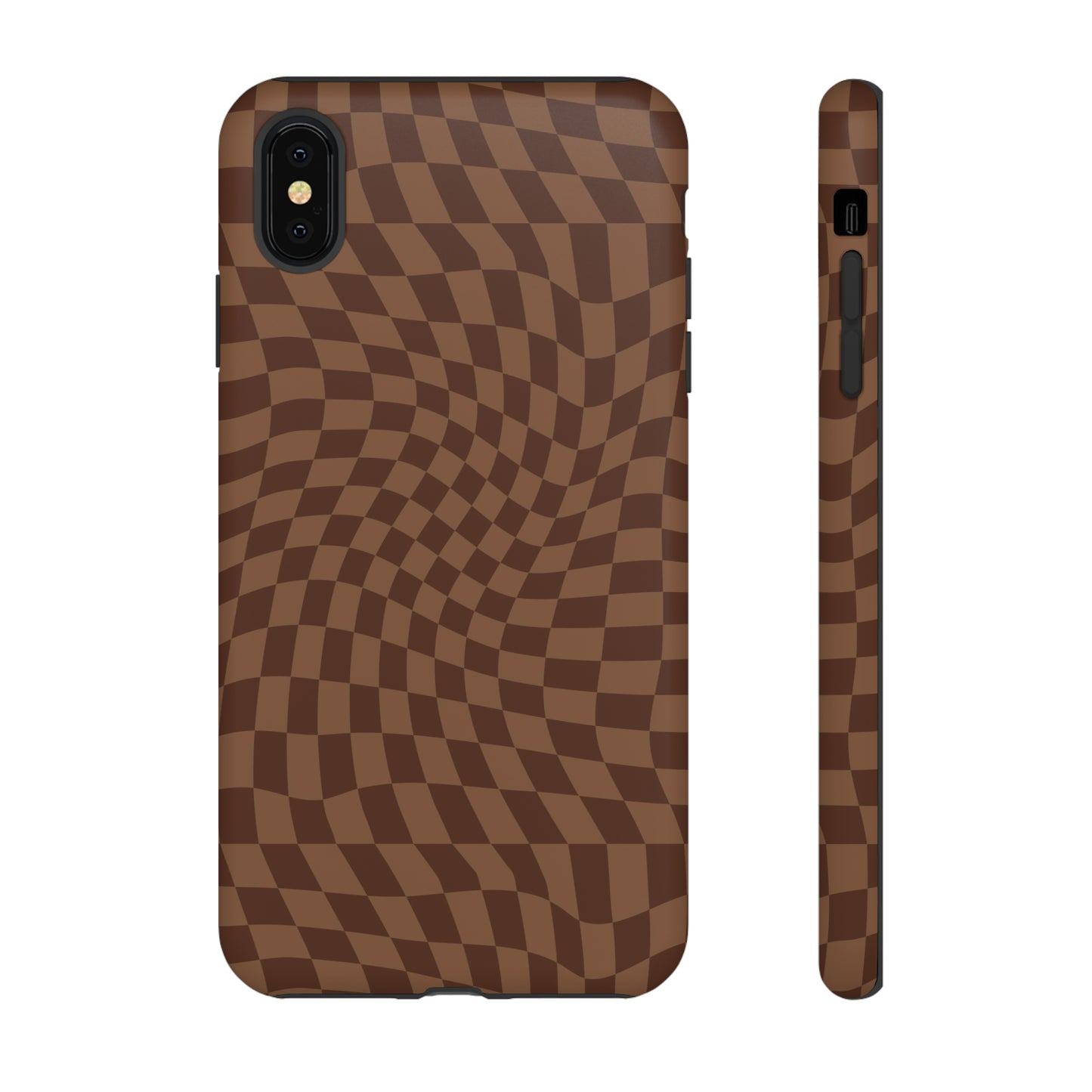 Wavy Brown Checkerboard