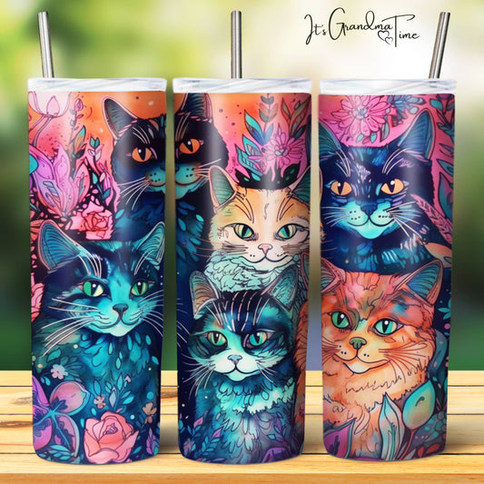 SUB1119 Animal Selfies Cats Tumbler