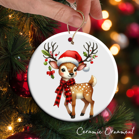 Babys First Christmas Reindeer Ceramic Ornament 57-13