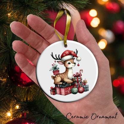 Babys First Christmas Reindeer Ceramic Ornament 57-17