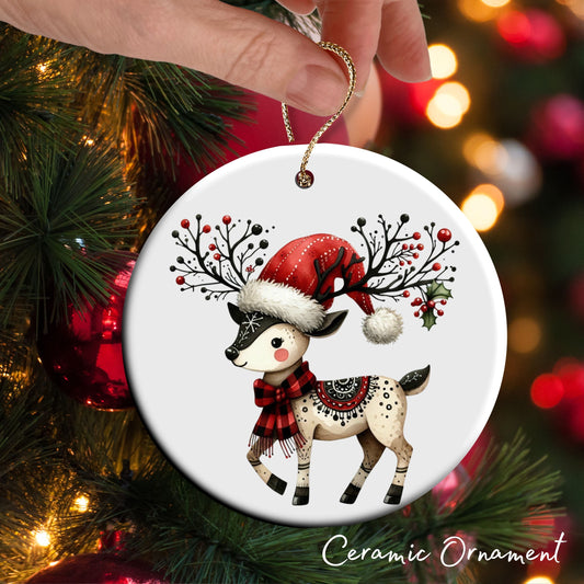 Babys First Christmas Reindeer Ceramic Ornament 57-18