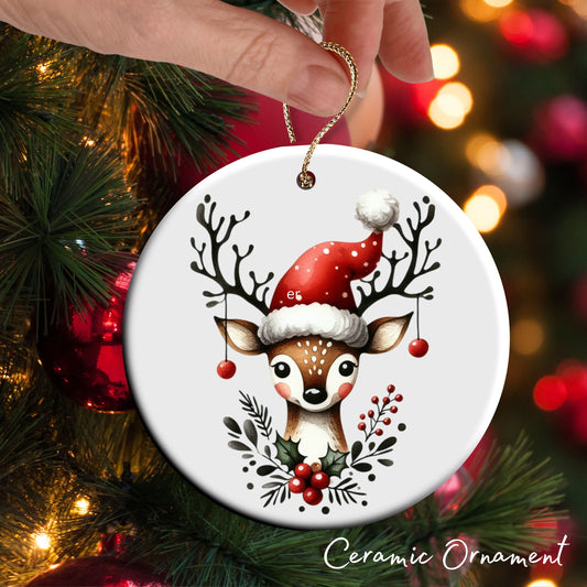 Babys First Christmas Reindeer Ceramic Ornament 57-20