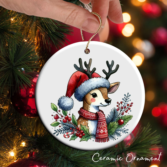 Babys First Christmas Reindeer Ceramic Ornament 57-24