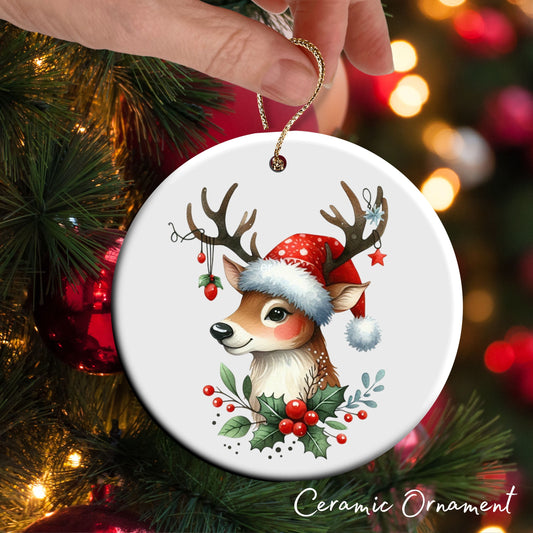 Babys First Christmas Reindeer Ceramic Ornament 57-27