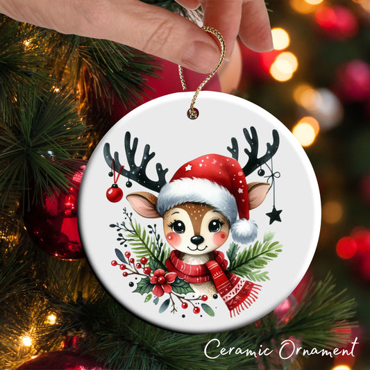 Babys First Christmas Reindeer Ceramic Ornament 57-28